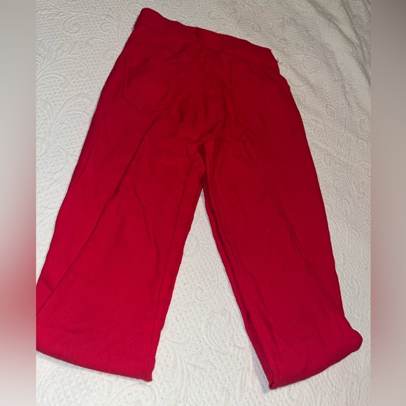 Red Pants with knee Slit - Picture 5 of 5